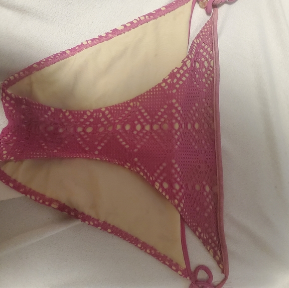 🔴BOGO HOT knitted pink overlay preowned in GUC BIKINI 👙XL - Picture 4 of 7